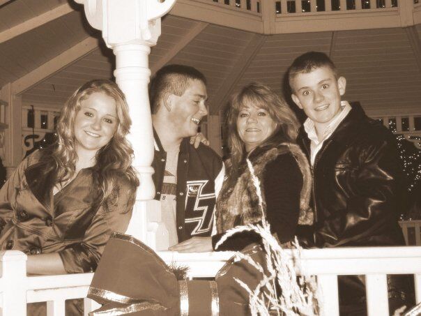 Family in a gazebo