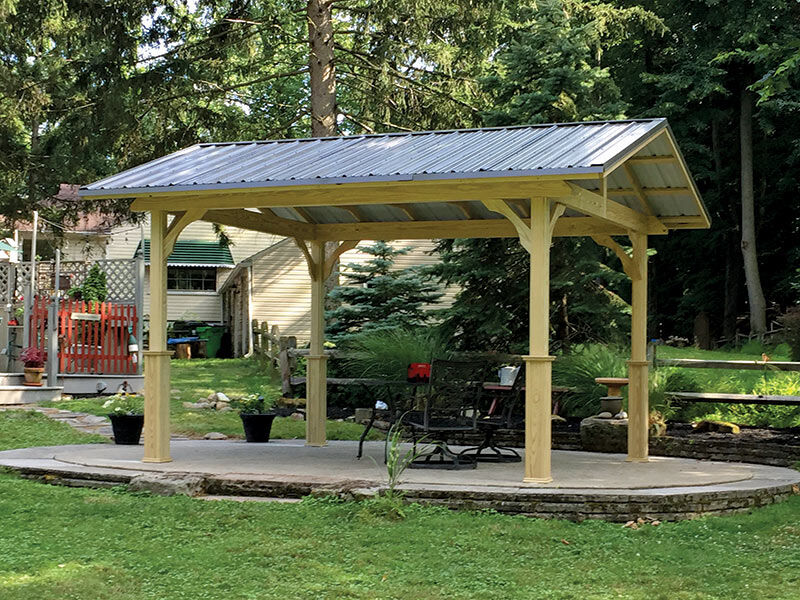 pavilion in a box on a patio