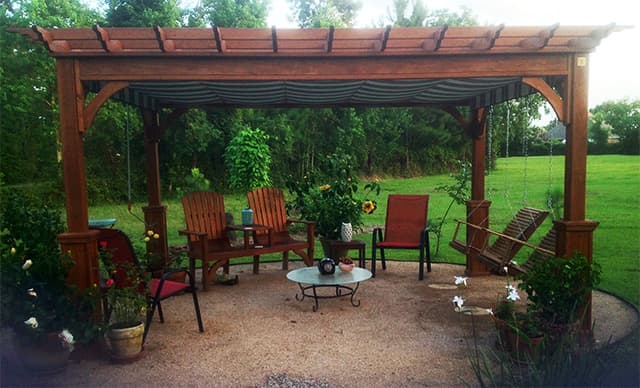 wooden pergola in a box