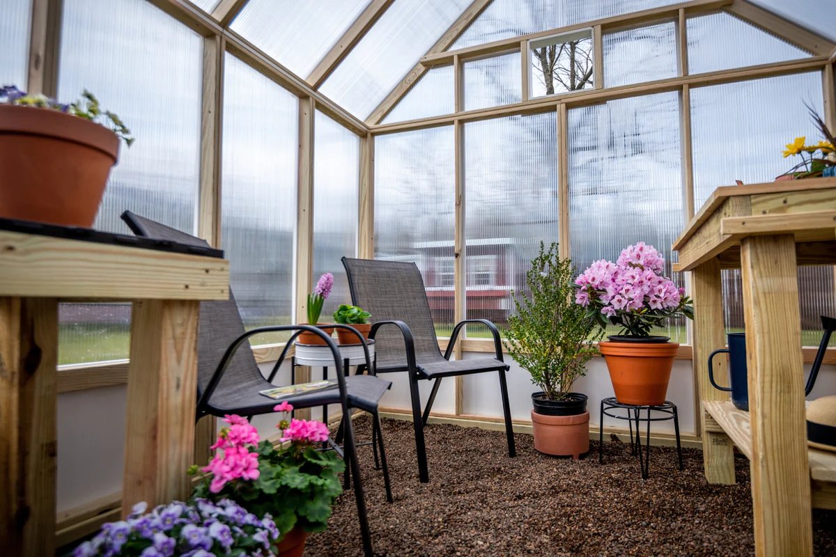 Inside an EZ Greenhouse