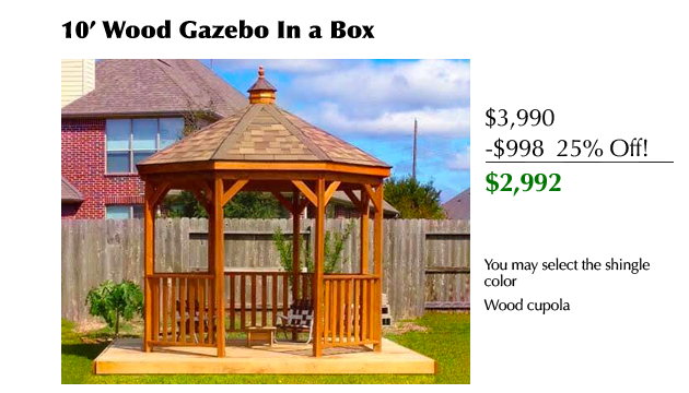 10' Wood Gazebo