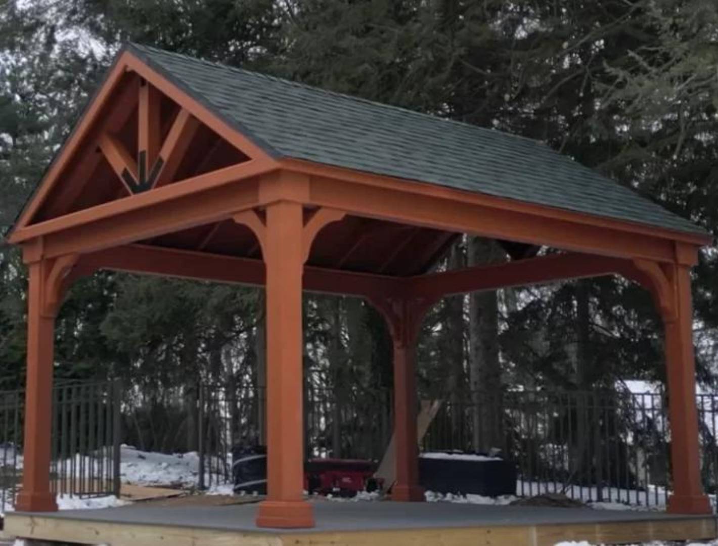 Wood A-Frame Pavilion